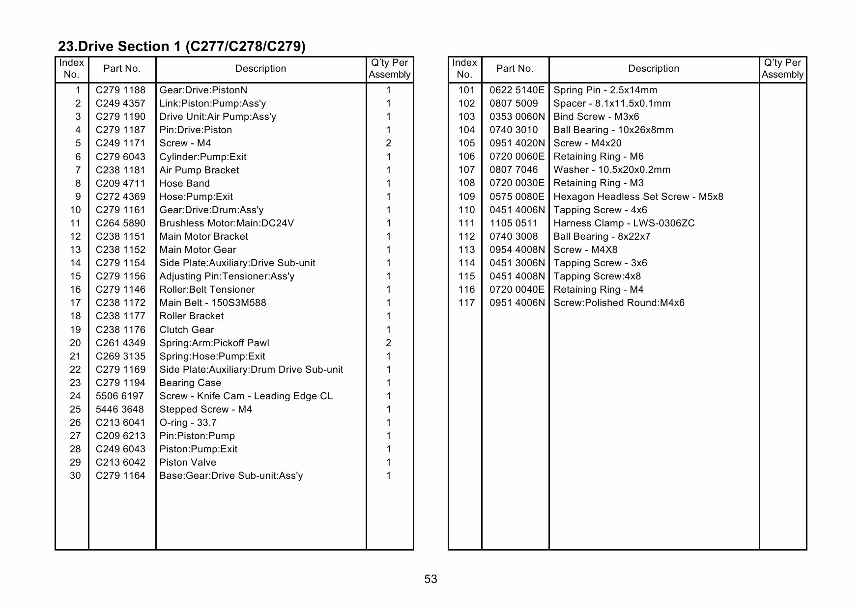 RICOH Aficio DD-4450 DD4450P DD4450CP C277 C278 C279 Parts Catalog-5